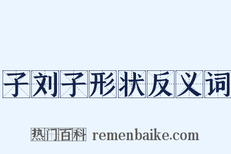 子刘子形状反义词是什么意思的图片